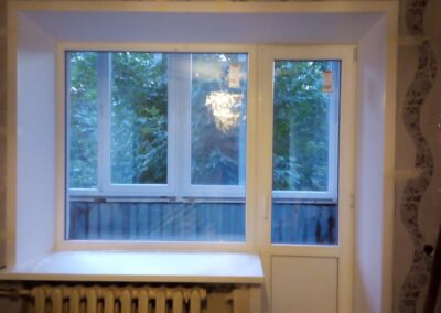 Остекление балкона с наружней обшивкой, установка окна и балконного блока, Дербышки, ул. Мира, 33